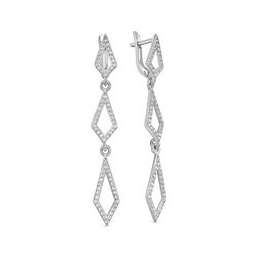 

Серьги подвески из серебра ЯХОНТ Золотой 2724768, фианит, 2724768
