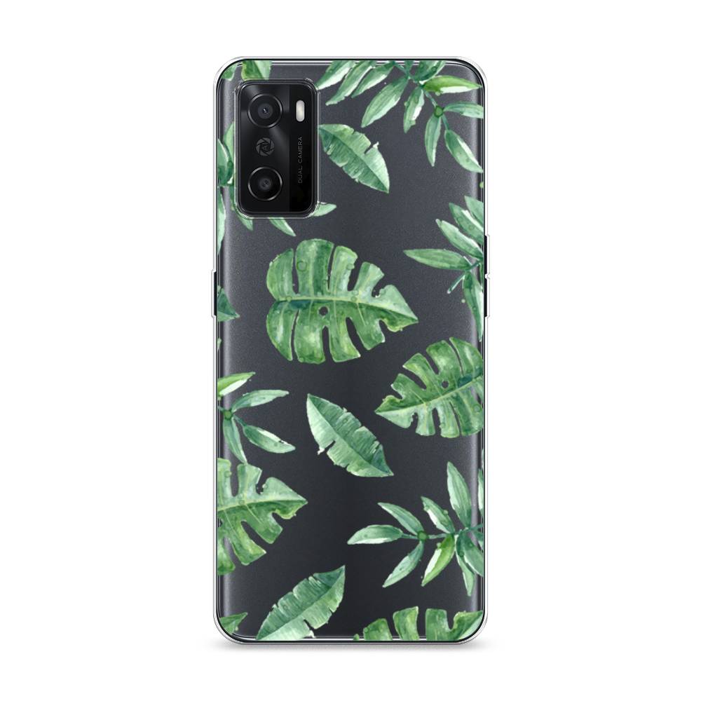 

Чехол Awog на Oppo A55s 5G "Нарисованные пальмовые листья", Разноцветный, 2510150-4