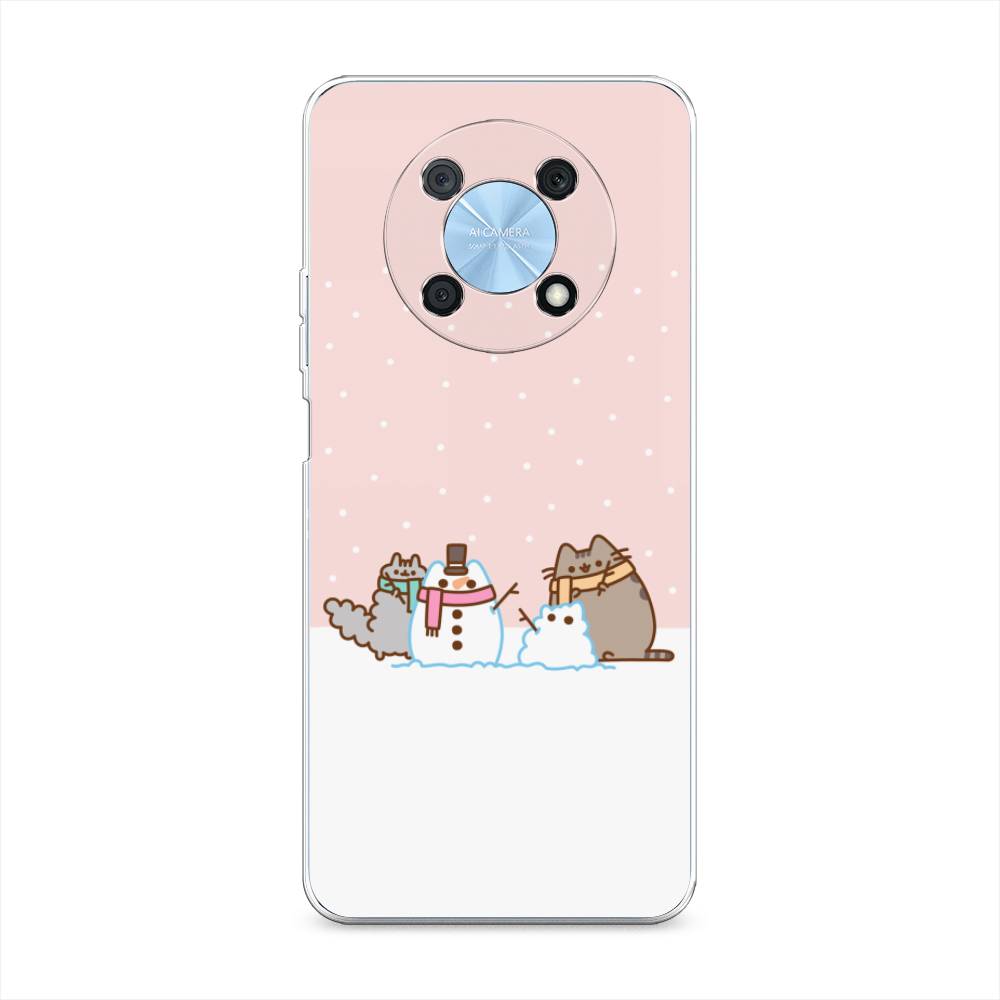 

Чехол для Huawei Nova Y90 "Котики в снегу", Розовый;белый;серый, 6109350-5