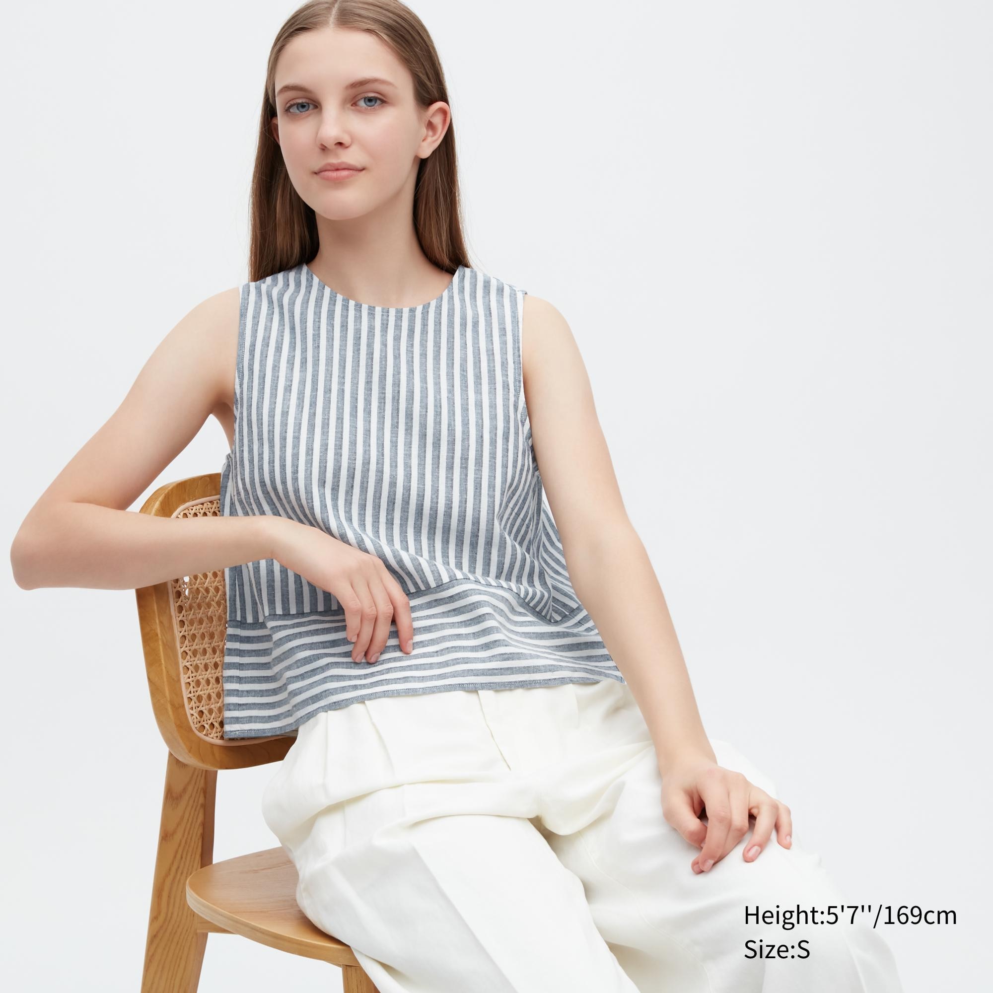 

Топ женский UNIQLO 457953COL67 синий 2XS (доставка из-за рубежа), 457953COL67