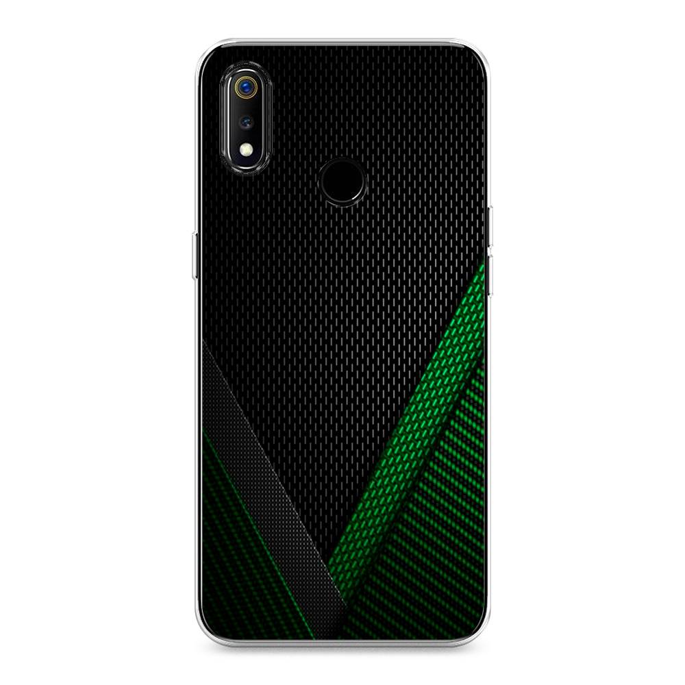 

Чехол Awog на Realme 3 "Зеленый карбон", Разноцветный, 251050-3