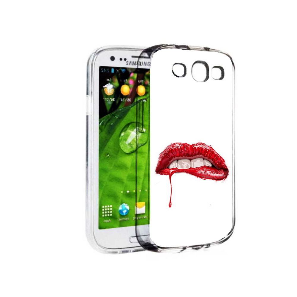 

Чехол MyPads Tocco для Samsung Galaxy S3 яркие красные губы (PT123108.507.706), Прозрачный, Tocco