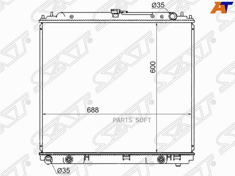 Радиатор Nissan Pathfinder/Frontier/Xterra/Navara Vq40de 04- Sat арт. NS0012