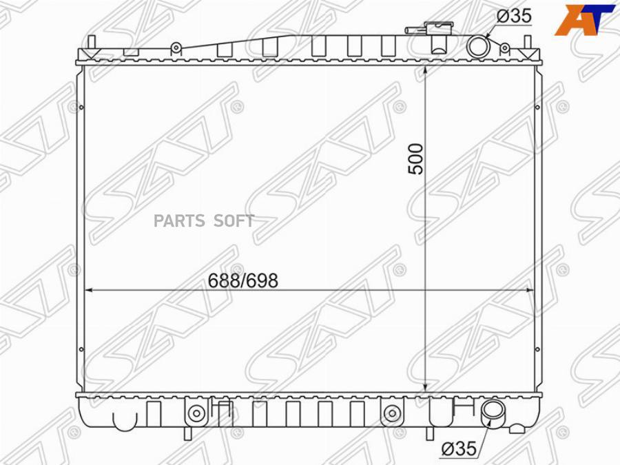 

Радиатор Nissan Terrano/Pathfinder/Regulus/Qx4 3.3/Elgrande Vg33 96-03 Gasoline Sat арт. N