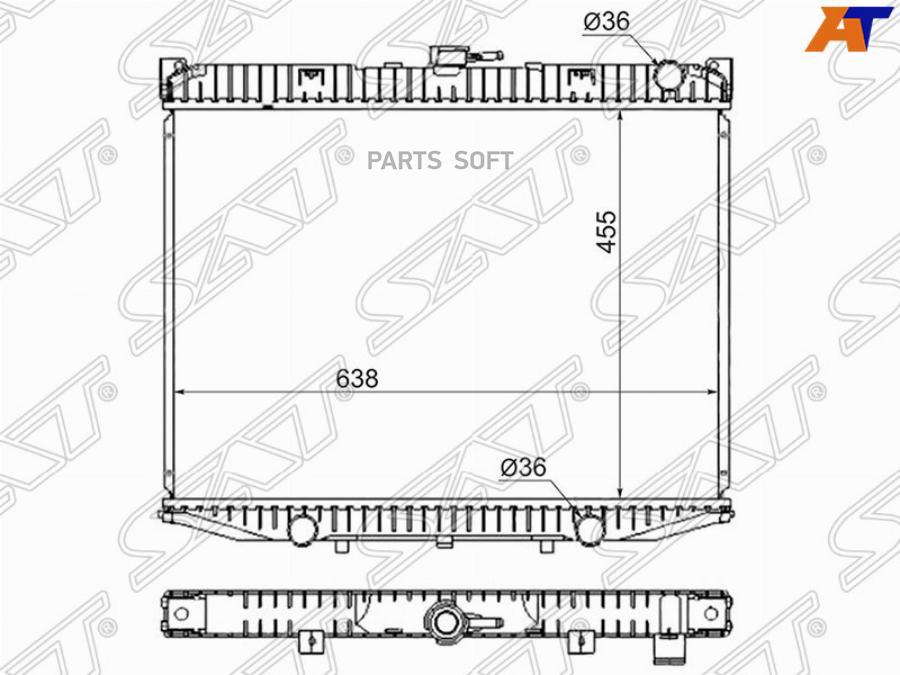 Радиатор Nissan Terrano Ii/Ford Maveric 2.4 93- Sat арт. NS000R20-2.4