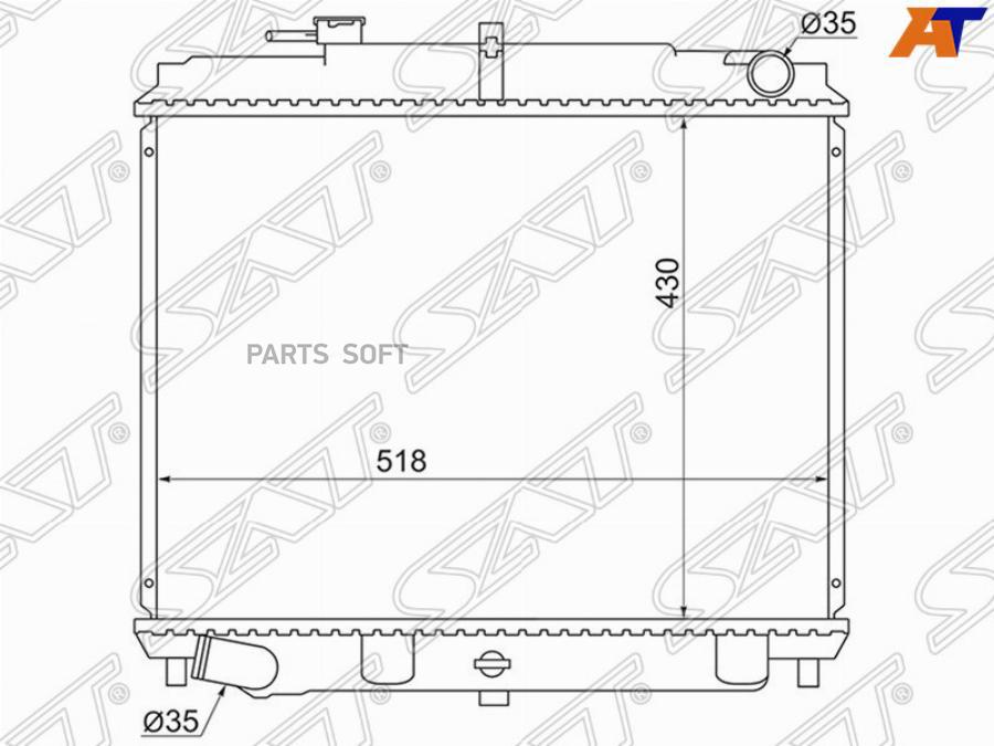 

Радиатор Nissan Atlas Td25/Td27 2.3/2.7/3.2 93-97 Diesel Mt 4wd Sat арт. NS000F23-4WD