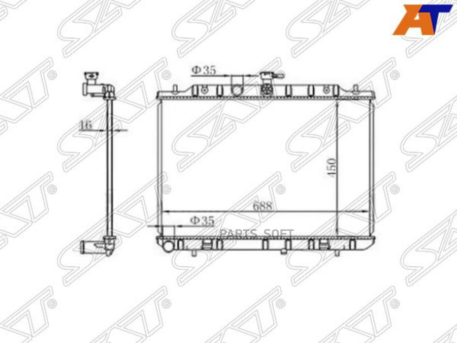 

Радиатор Nissan X-Trail 2,0d 07- Sat арт. NS0007-T31-D