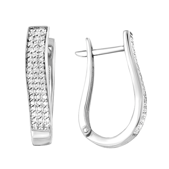 

Серьги из серебра ЯХОНТ Золотой 2724804, фианит, 2724804