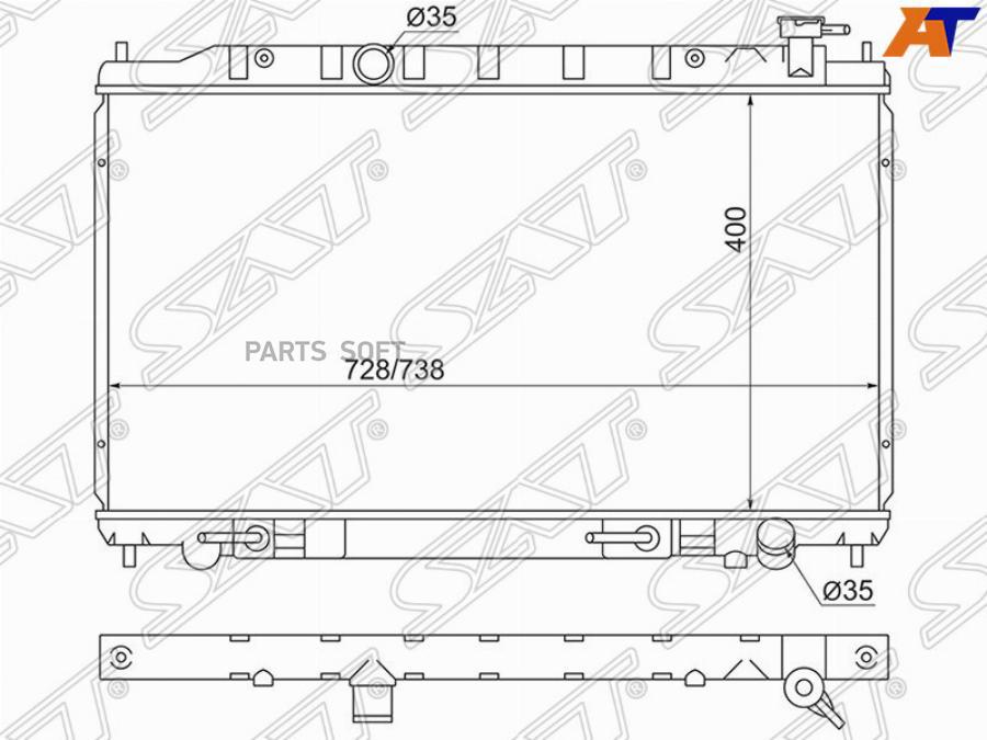 

Радиатор Nissan Teana Vq2.3/3.5 03- Sat арт. NS0004-J31-V6