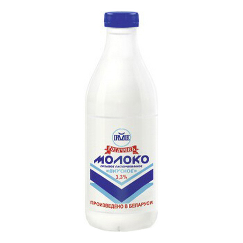 

Молоко 3,3% пастеризованное 900мл Рогачевъ Вкусное БЗМЖ
