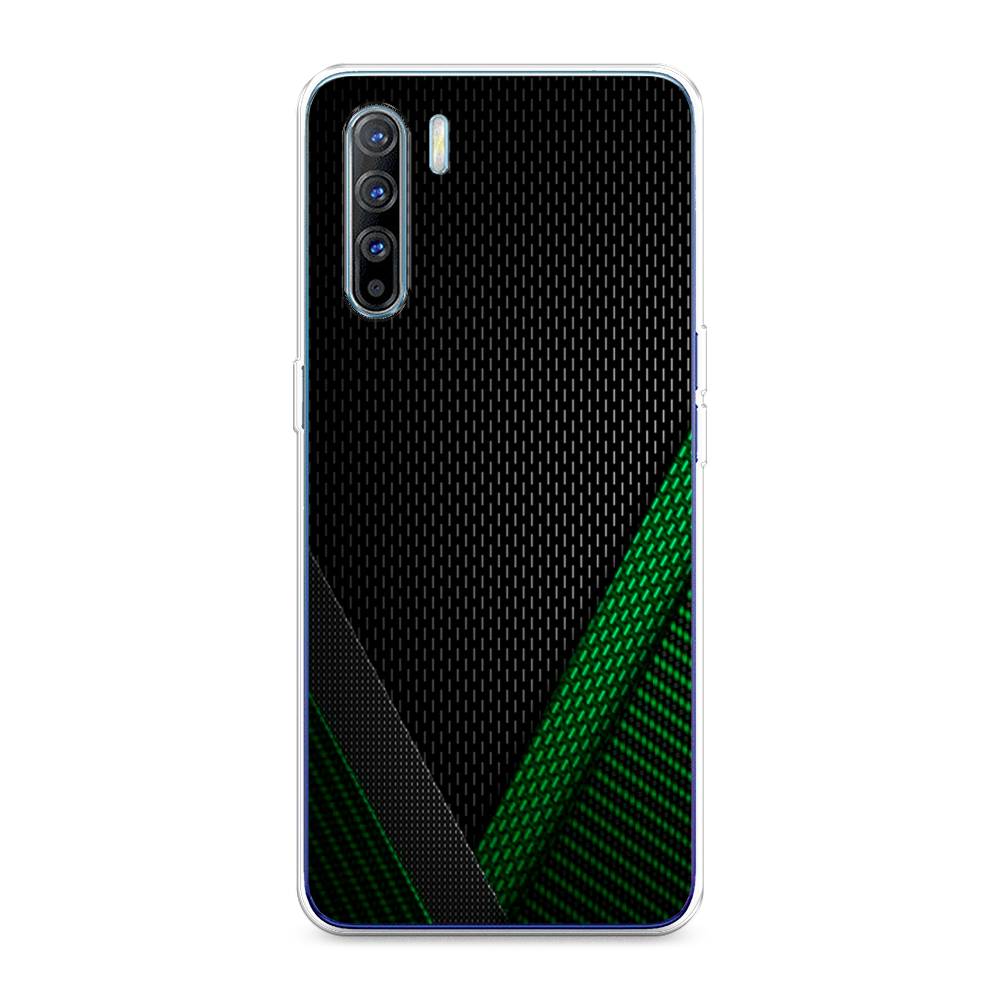 

Чехол Awog на Oppo A91/Reno 3 "Зеленый карбон", Разноцветный, 252450-3