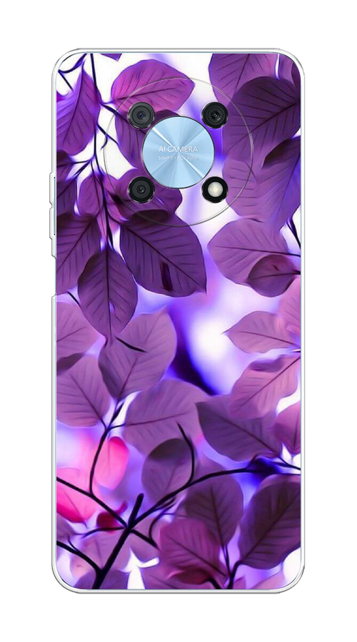 

Чехол на Huawei Nova Y90 "Сиреневые листики", Фиолетовый;голубой, 6109350-2