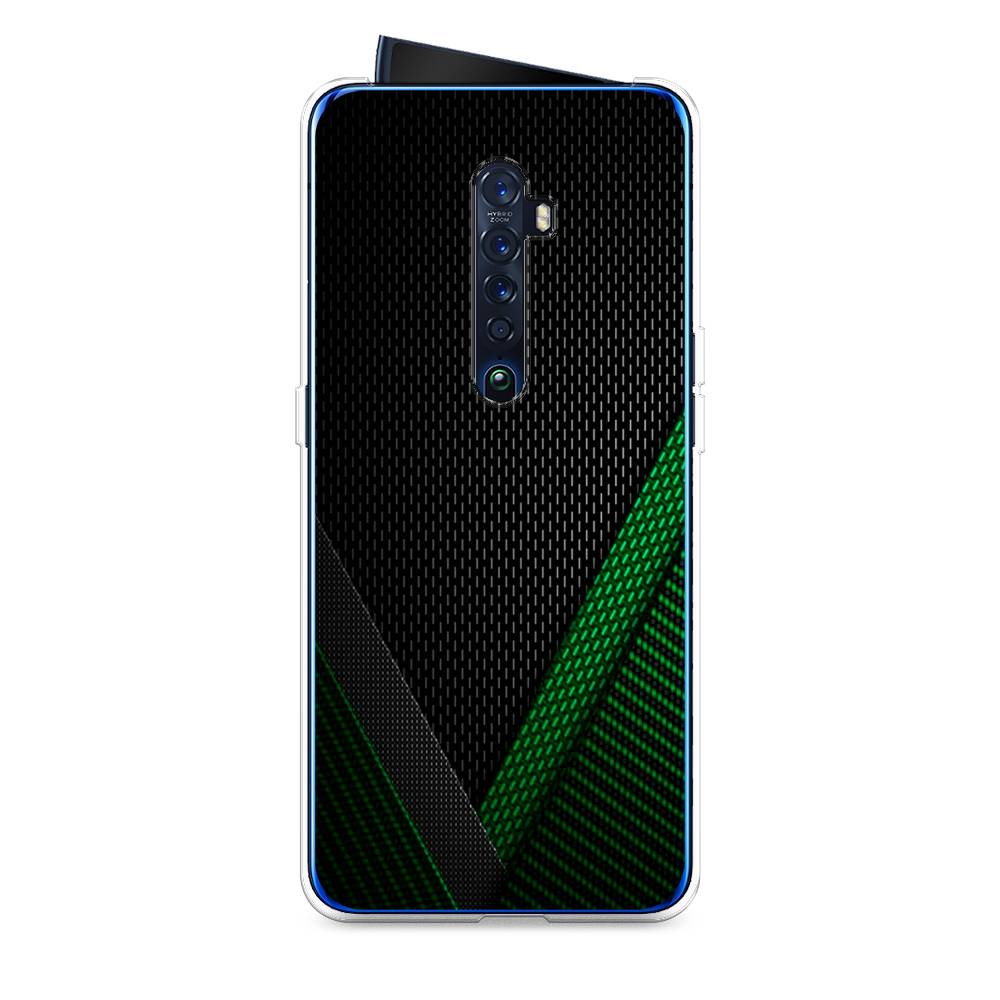 

Чехол Awog на Oppo Reno 2 "Зеленый карбон", Разноцветный, 253550-3