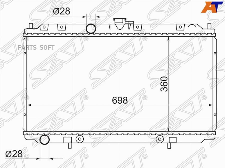 

Радиатор Nissan Almera N16 00-06/Primera 02- Sat арт. NS0001-16-1