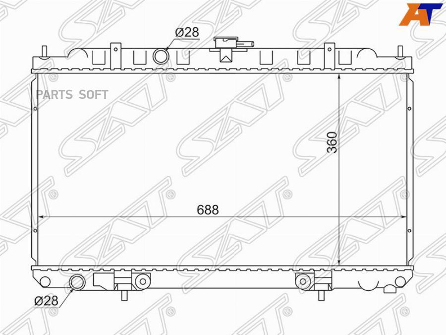 

Радиатор Nissan Ad/Wingroad/Sunny B15/Almera/Bluebird Sylphy/Primera P12 Qg13-Qg18 1.3/1.8