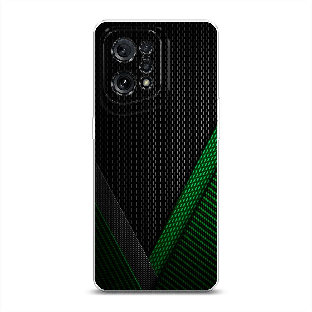 

Чехол Awog на Oppo Find X5 "Зеленый карбон", Разноцветный, 259750-3