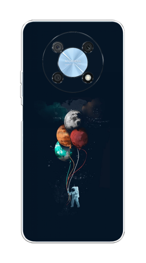 

Чехол на Huawei Nova Y90 "Космонавт с шариками", Разноцветный, 6109350-4