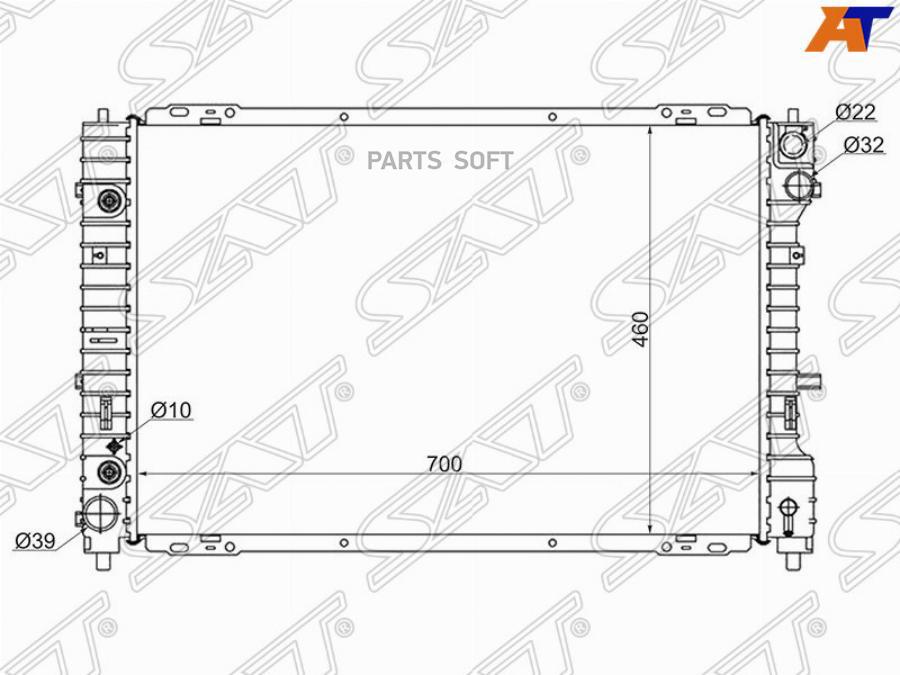 

Радиатор Mazda Tribute/Ford Escape/Maverick 3.0 01-08 Sat арт. MZ0009-AJ