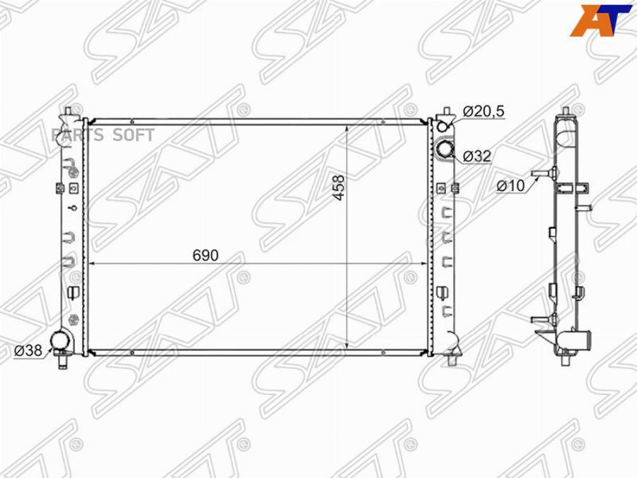 

Радиатор Mazda Mpv 99-03 2.5/3.0 Бачки По Бокам Sat арт. MZ0007