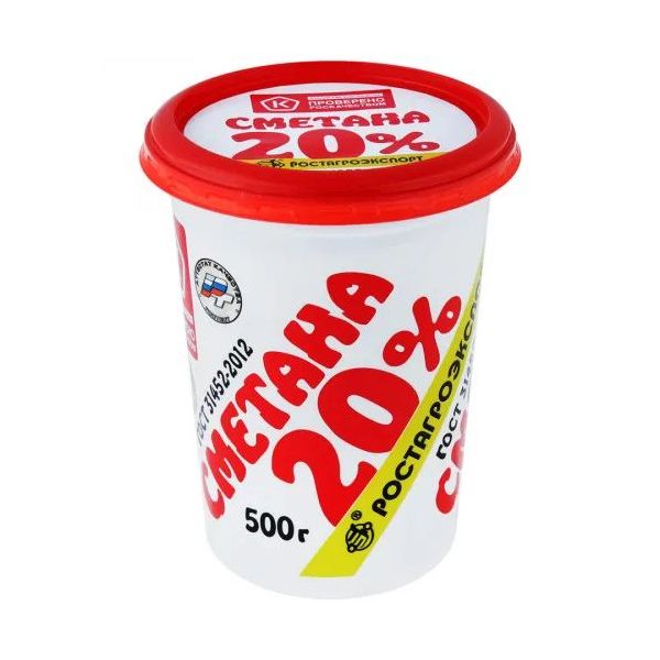 

Сметана Русь Продукт 20% 500 г