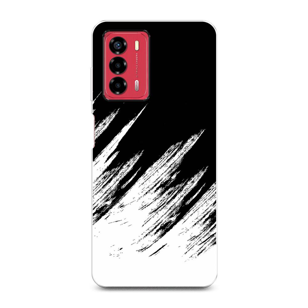 фото Силиконовый чехол "черно белые брызги" на zte blade v40 vita awog