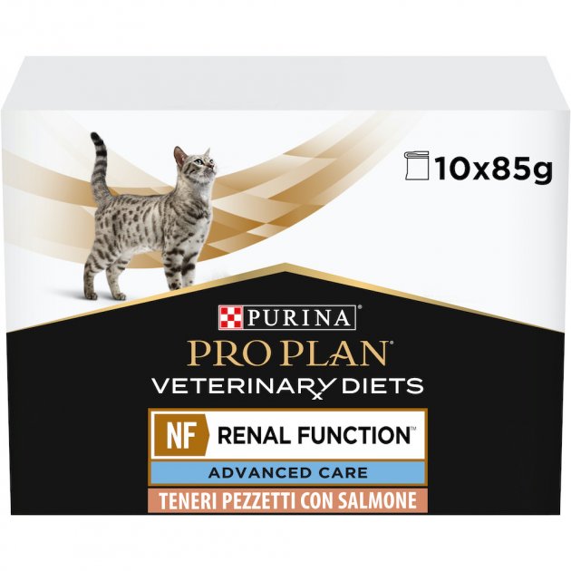 

Влажный корм для кошек Pro Plan Veterinary diets при патологии почек, лосось, 10шт по 85г, NF Renal Function