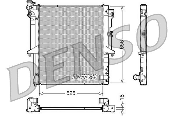 

Радиатор 656x525 Denso DRM45017