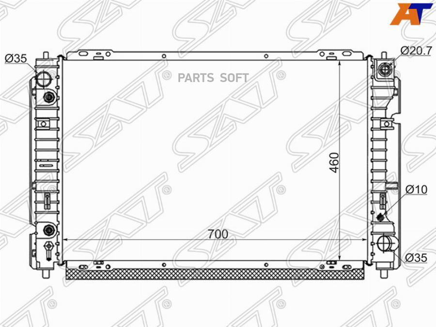 

Радиатор Mazda Tribute/Ford Escape/Maverick 2.0/2.3 01-08 Sat Mz0009-Yf