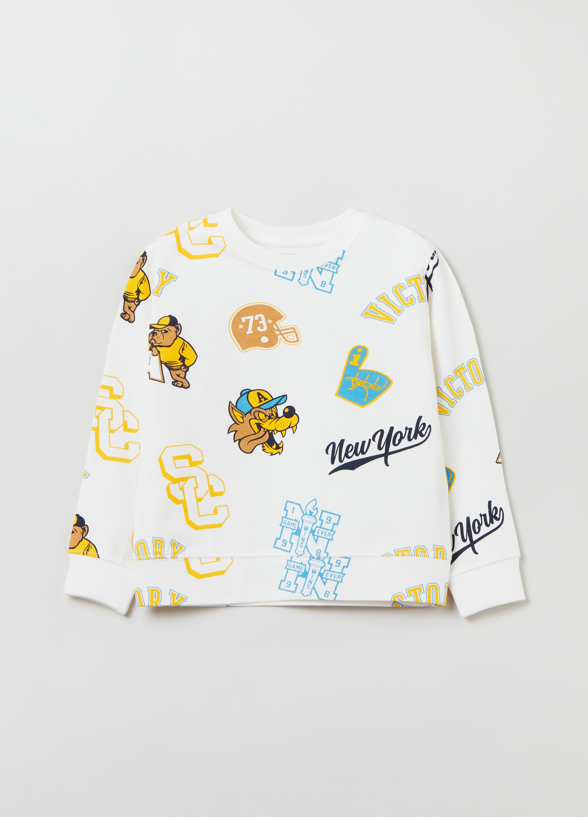 

Лонгслив OVS для мальчиков, белая, 4-5 лет, 1829052, Белый, 1829052