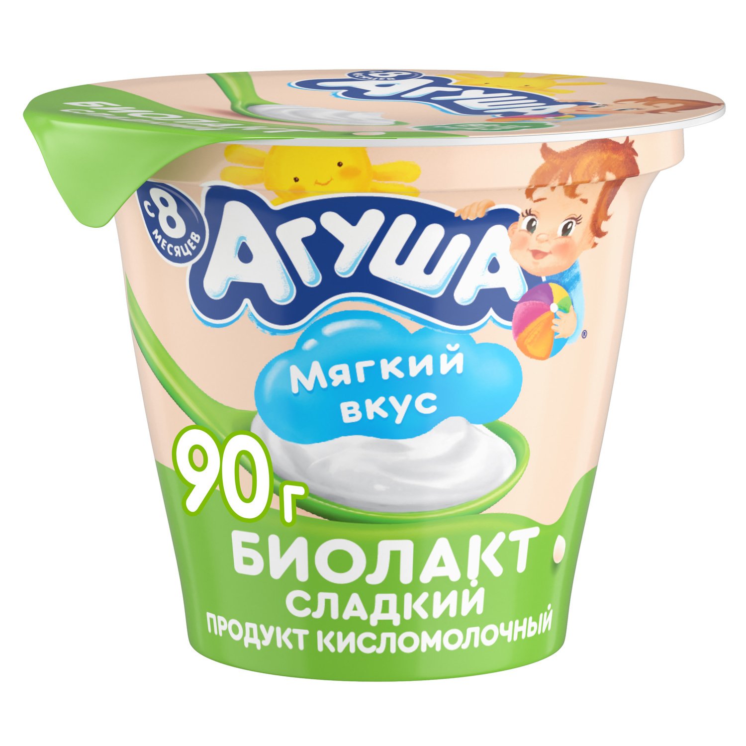 

Биолакт кисломолочный агуша с 8 месяцев 3,2 % 90 г