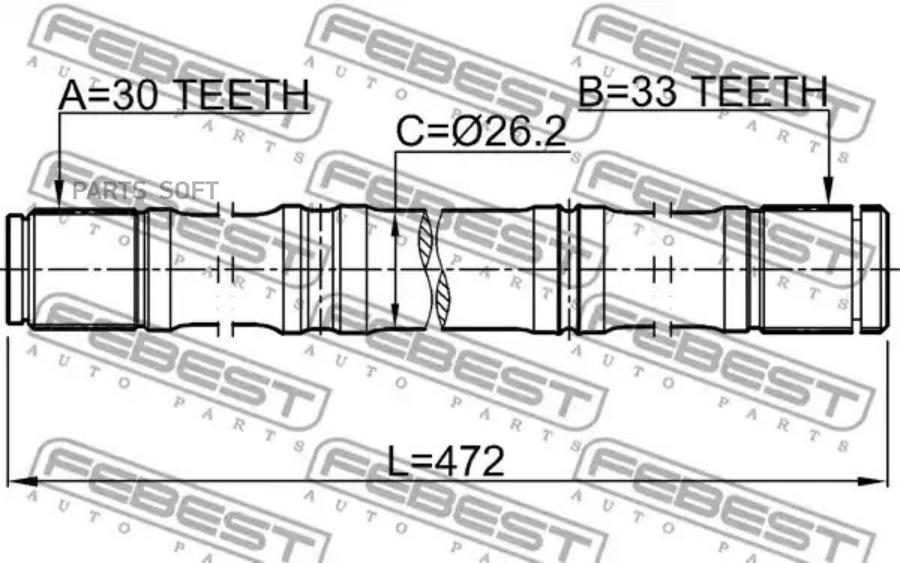 

Полуось NISSAN QASHQAI J10E 2006-2013 0212-HR16D