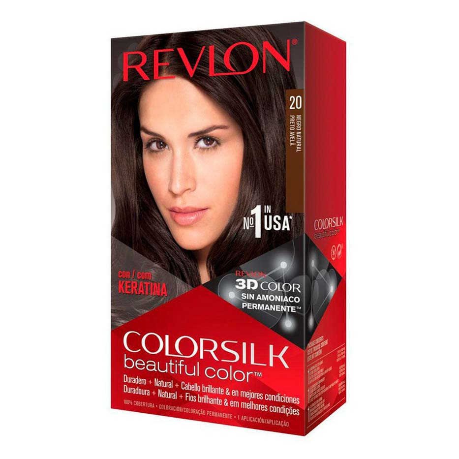 

Краска для волос Revlon Colorsilk тон 20 Brown Black 130 мл, Коричневый
