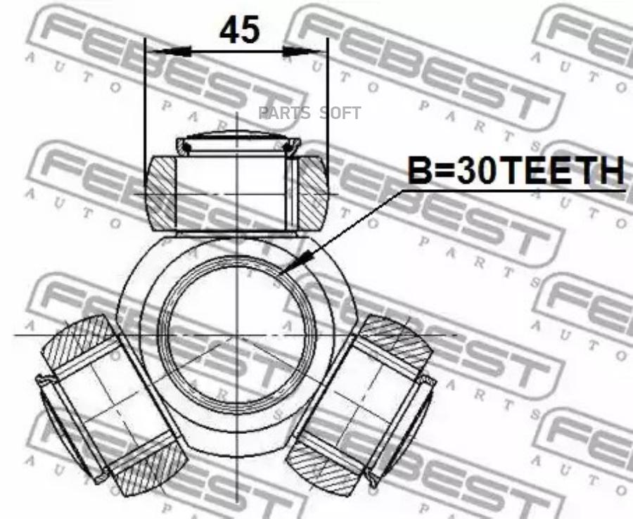 

FEBEST Трипоид 30x45 FORD TRANSIT TT9 2006-2013 2116-TRD 1шт