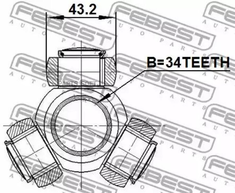 

FEBEST Трипоид 34X43.2 AUDI A3A3 SPORTBACK (8P) 2003-2013 FEBEST 1716-A4