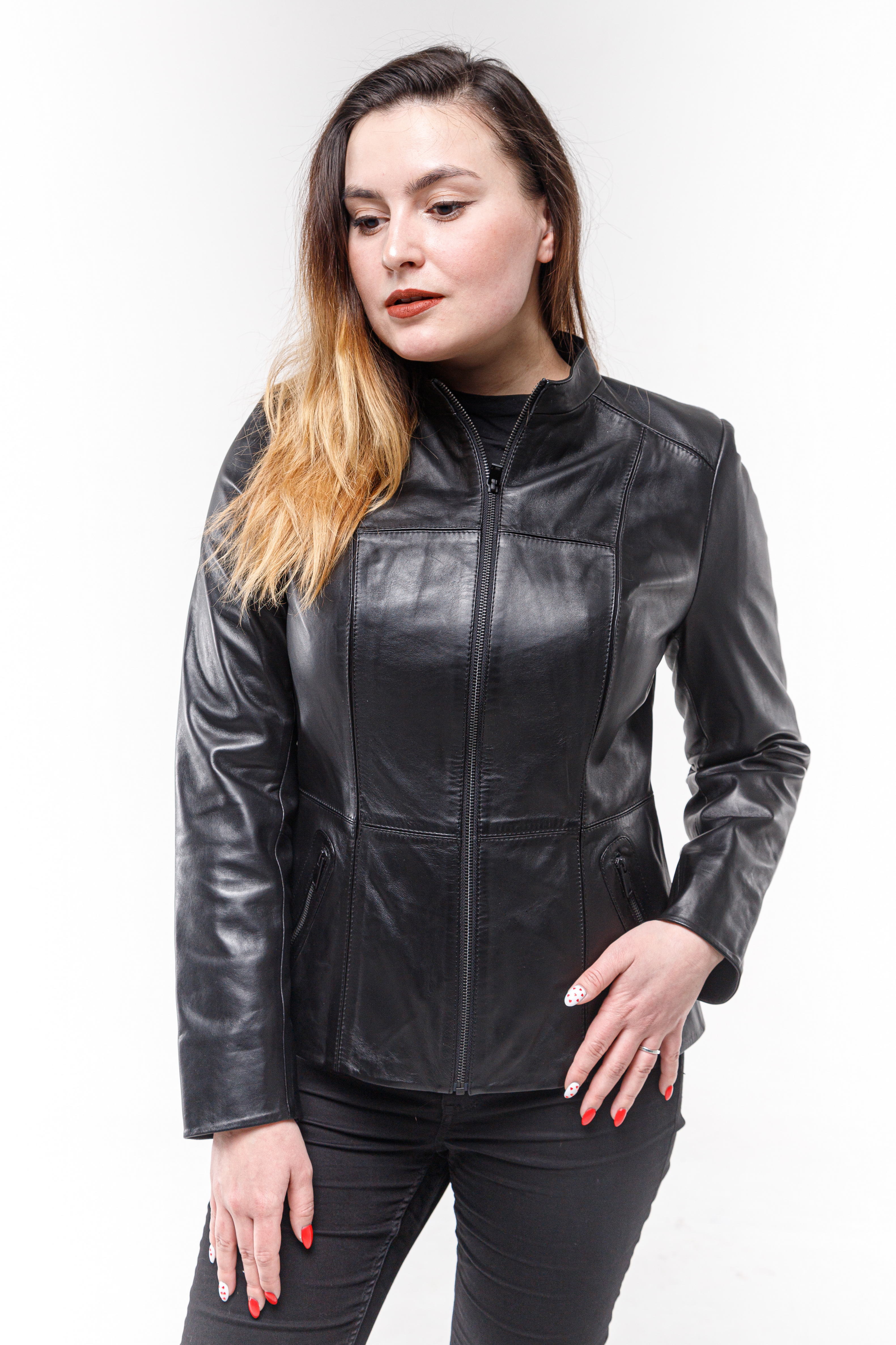 Кожаная куртка женская BOELLI 2011 черная ONE SIZE
