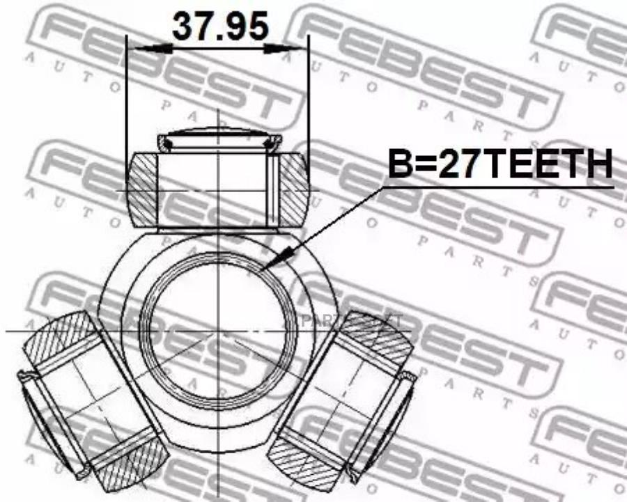 

FEBEST '1616221 Трипоид MERCEDES (W203) 2000-2006 1шт