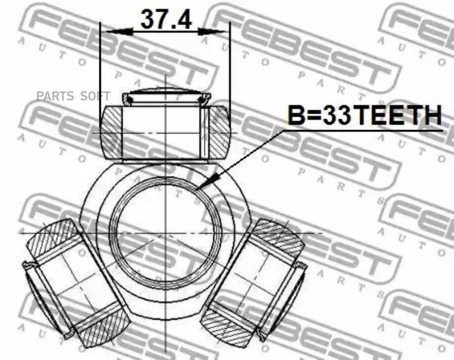 

FEBEST 0416CY3 Трипоид FEBEST 0416CY3 LANCER 33*37.4