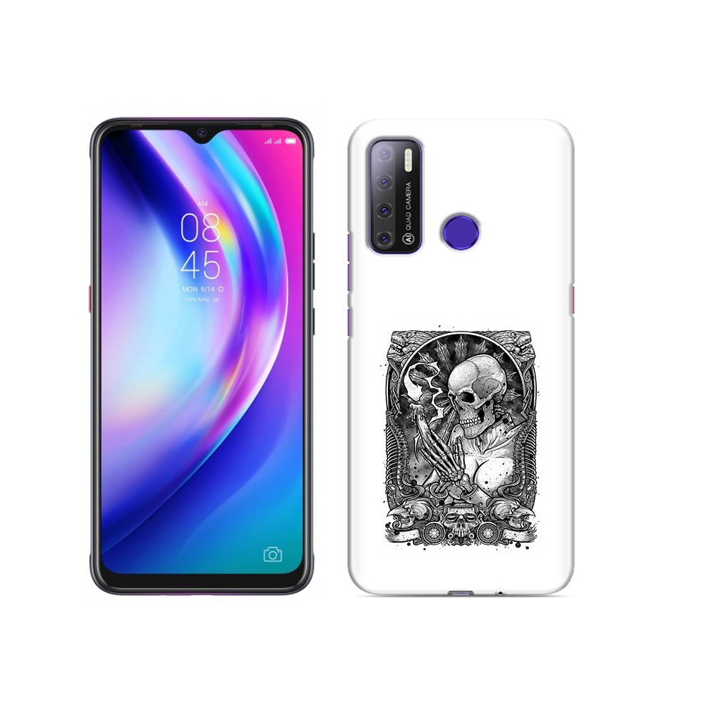 

Чехол MyPads Tocco для Tecno Pouvoir 4 девушка скелет, Прозрачный, Tocco