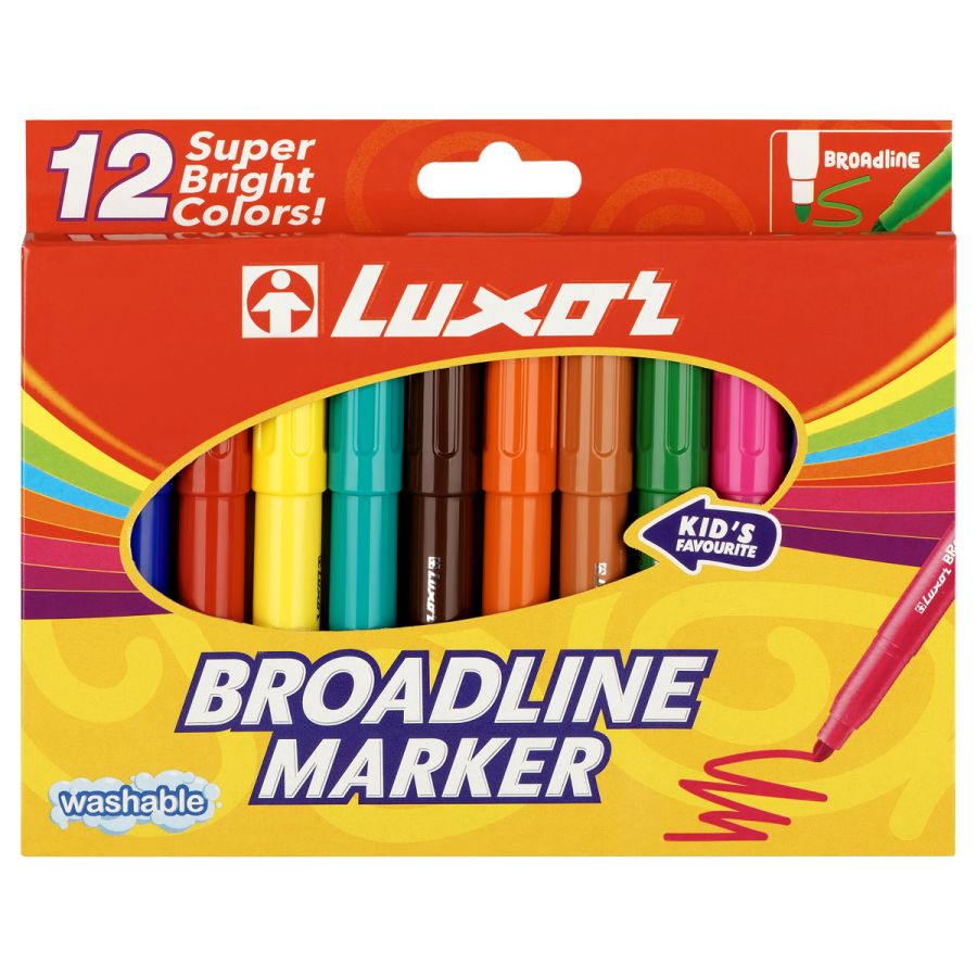 

Фломастеры Luxor Broadline, 12 цветов, Разноцветный, Broadline