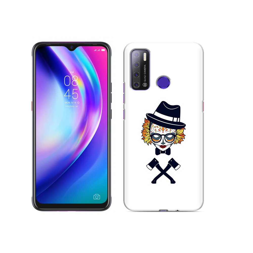 

Чехол MyPads Tocco для Tecno Pouvoir 4 девушка в маске с топорами рисунок, Прозрачный, Tocco