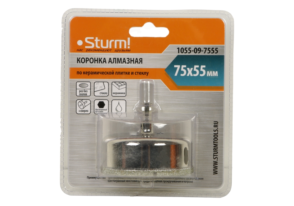 

Sturm! Коронка алмазная Sturm! 1055-09-7555