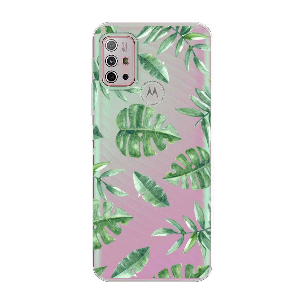 

Чехол Awog на Lenovo K13 Note/Motorola Moto G10/G20/G30 "Нарисованные пальмовые листья", Разноцветный, 242150-4