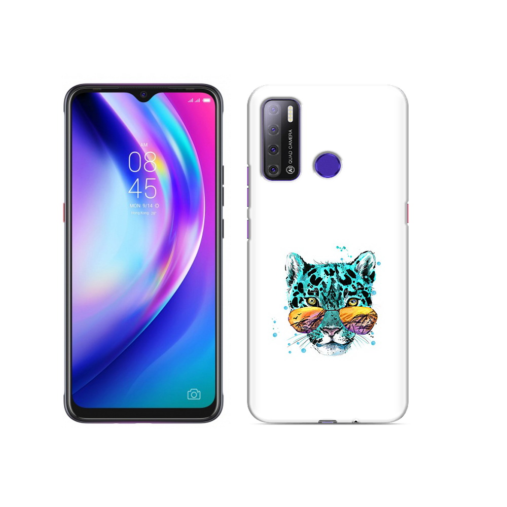 

Чехол MyPads Tocco для Tecno Pouvoir 4 голубой лео, Прозрачный, Tocco