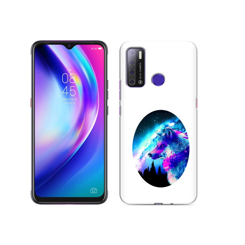 

Чехол MyPads Tocco для Tecno Pouvoir 4 голубой волк, Прозрачный, Tocco