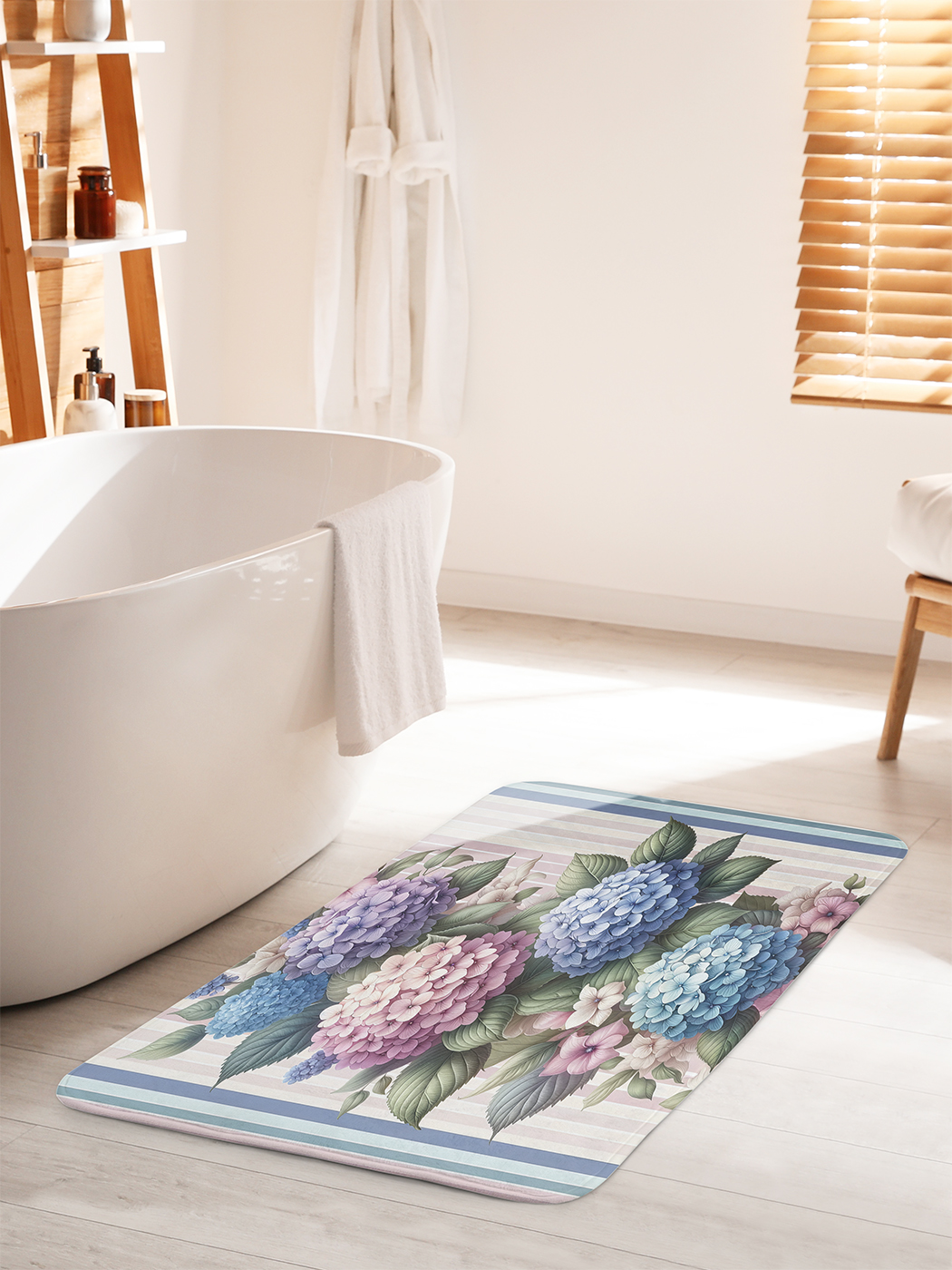

Коврик для ванной туалета душа JoyArty "Пышные гортензии", bath_sd2499_60x100