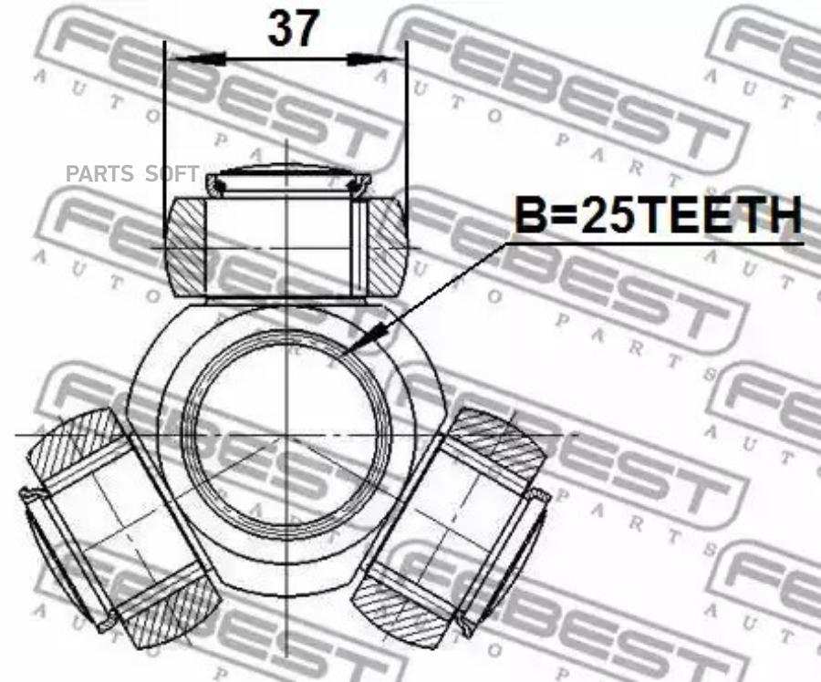 

FEBEST Трипоид 25x37 FEBEST 1816-MOVA