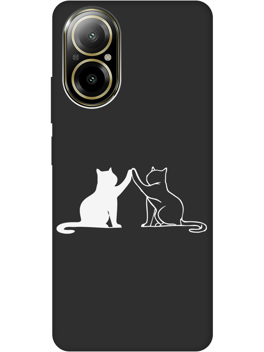 

Силиконовый чехол на Realme C67 с рисунком "Cats W" Soft Touch черный, Черный;белый, 20012143