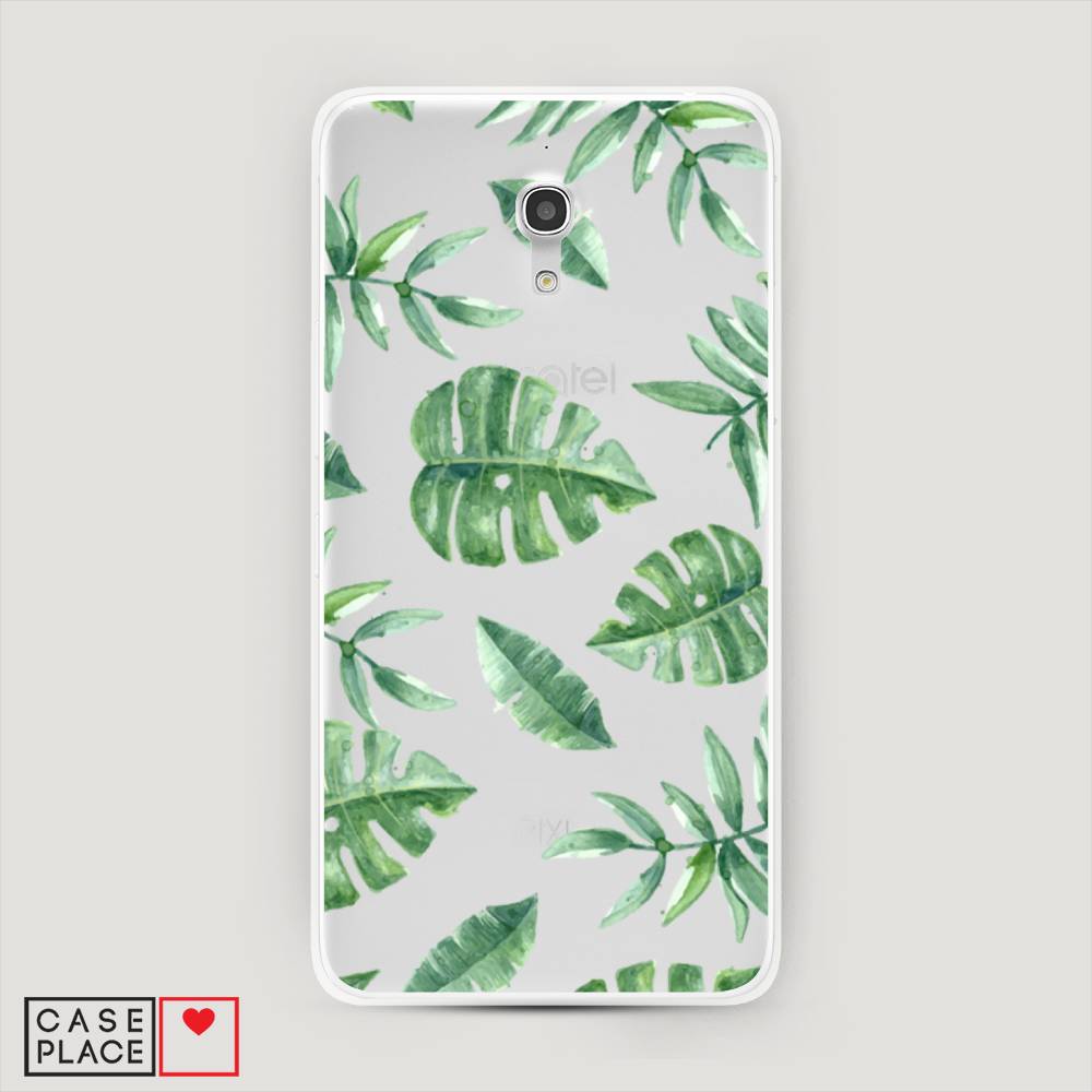 

Чехол Awog на Alcatel Pixi 4 (5) 5045D Нарисованные пальмовые листья", 170250-4