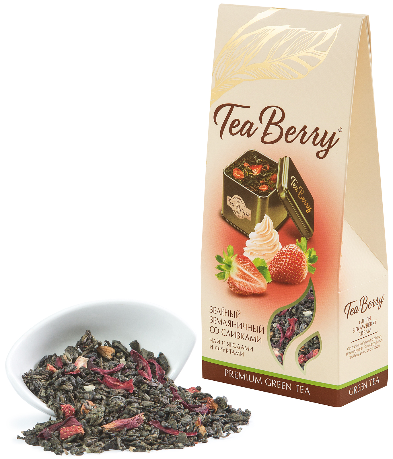 Чай зеленый Tea Collection Земляничный со сливками 100г 150₽