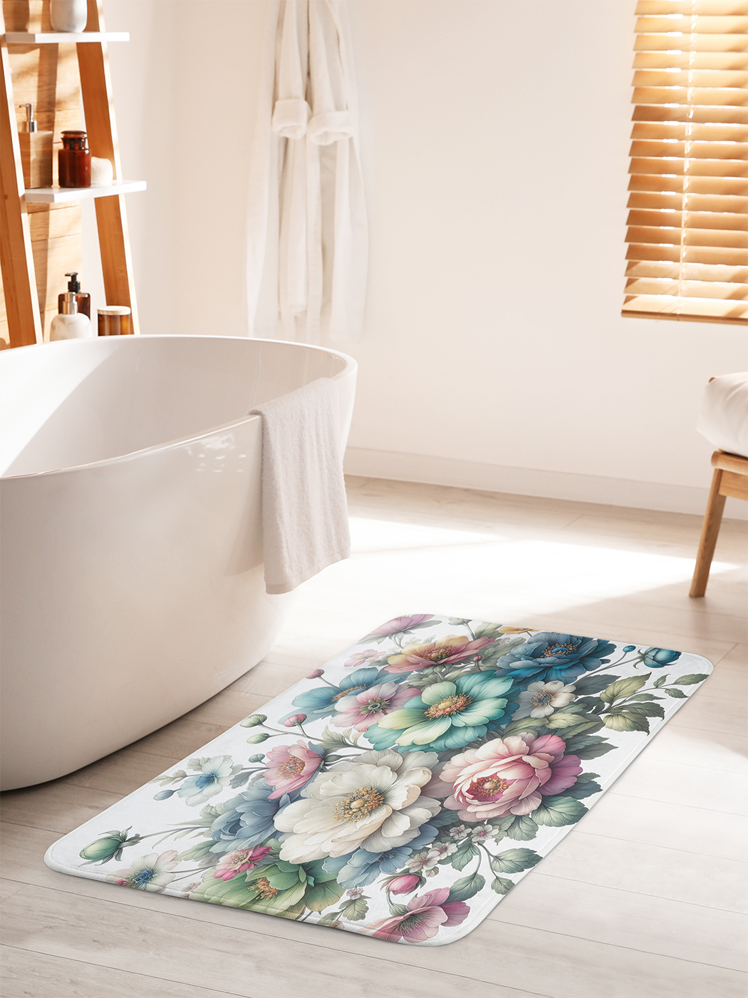 

Коврик для ванной туалета душа JoyArty "Цветочный принт", bath_sd2979_60x100
